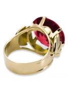 8K žlté zlato Ruby Ring Vintage Jewlery vrc029x-rb Art Deco